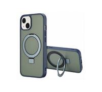 Accezz Coque Ring Stand avec MagSafe pour Apple iPhone 14 - Bleu
