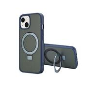 Accezz Coque Ring Stand avec MagSafe pour Apple iPhone 15 - Bleu