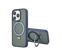 Accezz Coque Ring Stand avec MagSafe pour Apple iPhone 15 Pro - Bleu