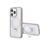 Accezz Coque Ring Stand avec MagSafe pour Apple iPhone 15 Pro - Gris