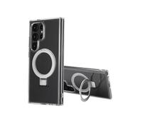 Accezz Coque Ring Stand avec MagSafe pour Samsung Galaxy S24 Ultra - Transparent