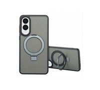 Accezz Coque Ring Stand avec MagSafe pour Samsung Galaxy S25 Edge - Noir