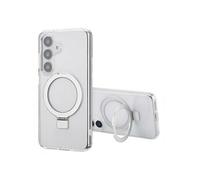 Accezz Coque Ring Stand avec MagSafe pour Samsung Galaxy S25 - Transparent