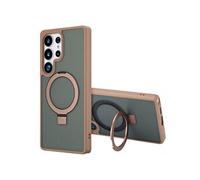 Accezz Coque Ring Stand avec MagSafe pour Samsung Galaxy S25 Ultra - Marron
