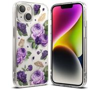 Coque de protection avec cadre en gel pour iPhone 14 Plus, design Fusion, rose v