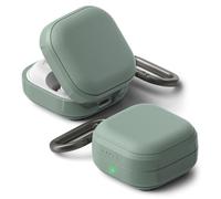 Ringke Onyx Magnetic Coque Samsung Galaxy Buds 4 / Buds 4 Pro Étui Magnétique Antichoc en TPU Compatible Recharge sans Fil avec Mousqueton Chromé Protection Ultra Fine Bumper Durable - Sage Green