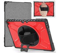 Coque robuste pour Microsoft-Surface-Pro-9 13" 2022 avec béquille rotative, coque portable résistante aux chocs avec support rotatif à 360° et dragonne, compatible avec clavier à couverture de type