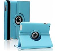 Housse Tablette Phonillico Coque Rotative 360 Bleu Clair pour Apple iPad 6 e génération / 5 e génération - Housse Etui Protection Integral Portrait Paysage Resistant Anti Choc
