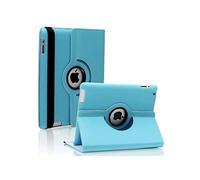 Housse Tablette Phonillico Coque Rotative 360 Bleu Clair pour Apple iPad 6 e génération / 5 e génération - Housse Etui Protection Integral Portrait Paysage Resistant Anti Choc