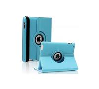 Housse Tablette Phonillico Coque Rotative 360 Bleu Clair pour Apple iPad 6 e génération / 5 e génération - Housse Etui Protection Integral Portrait Paysage Resistant Anti Choc