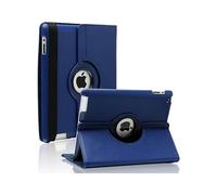 Coque Rotative 360 Bleu Foncé Pour Ipad 6 E Génération / 5 E Génération / Air 2 / Air 1 - Housse Etui Protection Integral Portrait Paysage Resistant Anti Choc Protection Fermerture Elastique Phonillico®