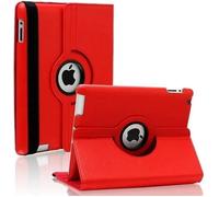 Coque Rotative 360 - Phonillico - iPad AIR 2 / AIR 1 - Rouge - Protection Élastique - Multi-positions