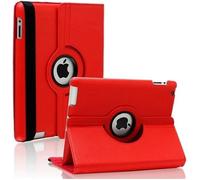Housse Tablette Phonillico Coque Rotative 360 Rouge pour Apple iPad 6 e génération / 5 e génération - Housse Etui Protection Integral Portrait Paysage Resistant Anti Choc