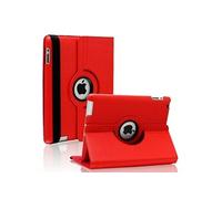 Coque Rotative 360 Rouge pour Apple iPad AIR 1 - Housse Etui Protection Integral Portrait Paysage Resistant Anti Choc Protection Fermerture Elastique Phonillico® Rouge
