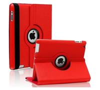 Coque Rotative 360 Rouge Pour Ipad 6 E Génération / 5 E Génération / Air 2 / Air 1 - Housse Etui Protection Integral Portrait Paysage Resistant Anti Choc Protection Fermerture Elastique Phonillico®
