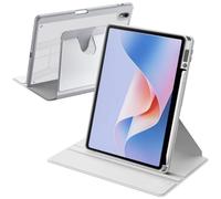 Coque Rotative Compatible avec Huawei MatePad 11.5 S 2024 avec Porte-Stylo, Rotation à 360° Support Étui Housse Protection Dos Transparent, Réveil/Sommeil Auto, Gris
