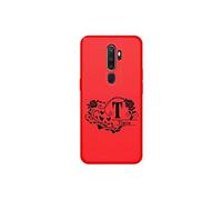 Coque rouge pour OPPO A5 et A9 2020 avec votre prenom 16 motif fleur