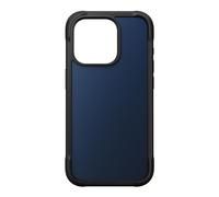 NOMAD Coque Rugged | pour iPhone 15 Pro | Coque de Protection en Polycarbonate avec Pare-Chocs en TPU | Dos en Pet Mat | Compatible MagSafe | Bleu Atlantique