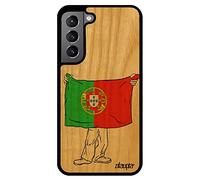 Coque S22 Bois Silicone Drapeau Portugal Portugais de Protection Euro Basket Foot Telephone Antichoc pour Samsung Galaxy
