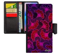 Coque S23 à Rabat Portefeuille Wax Motif Artisanat Ethnique Afrique Africain Case coloré Unique Mobile imprimé Violet pour Samsung Galaxy