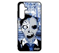 Coque S24 Fe En Silicone Zombie Dessin Housse Ruine Ado Fin Du Monde Alu Horreur Ville Immeuble Halloween Noir Bleu Pour Samsung Galaxy