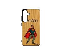 Coque S25 bois silicone super geek gamer smartphone texte rouge heros humoristique case bande dessinée play console pour Samsung galaxy