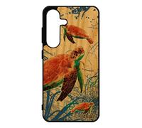 Coque S25 Bois Silicone Tortue Ocean Pas Cher De Protection Fonds Marins Telephone Animaux Algue Nature Mer Etui Bleu Pour Samsung Galaxy