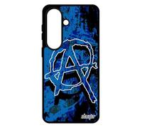 Coque S26 Silicone Anarchie Rock Revolution Signe Metal Bleu anarchiste Street Art ni Dieu ni Maitre tag Graphique de pour Samsung Galaxy