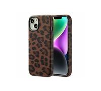 Selencia Coque Sabi imprimé panthère avec MagSafe pour Apple iPhone 14 - Mocha Brown