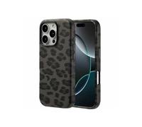 Selencia Coque Sabi imprimé panthère avec MagSafe pour Apple iPhone 16 Pro - Midnight Black