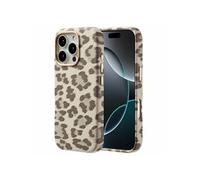 Selencia Coque Sabi imprimé panthère avec MagSafe pour Apple iPhone 16 Pro - Soft Ivory