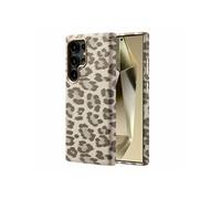 Selencia Coque Sabi imprimé panthère avec MagSafe pour Samsung Galaxy S24 Ultra - Soft Ivory