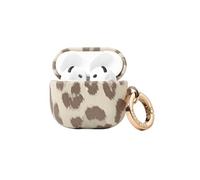 Selencia Coque Sabi pour AirPods 4 - imprimé léopard - Soft Ivory