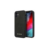 Coque Saffiano pour iPhone 12 Mini - Noire