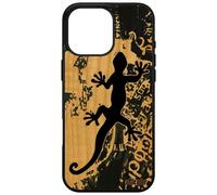 Coque Salamandre Pour Iphone 16 Pro Max En Bois Silicone Homme Garçon Mobile Animaux Gris Cadeau D'anniversaire 1000 Go Motif Apple