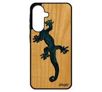 Coque Salamandre Pour Samsung A56 5g Bois Silicone Tribal Boheme Ethnique Bleu Lezard Azteque 4g Dessin Telephone Etui Fille Pour Galaxy