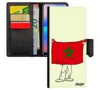Coque Samsung A05s Simili Cuir Portefeuille Porte Cartes Drapeau Maroc Marocain Rigide Portable Foot Coupe Du Monde Pochette Galaxy