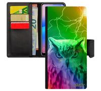 Coque Samsung A25 5g En Simili Cuir Rabat Portefeuille Hibou Aimantée Oiseau Bumper Chouette Telephone Animal Antichoc Orage Galaxy