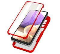 Coque Samsung A32 5G Dos Plexiglas Avant Polymère Antichoc Contour rouge