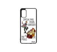 Coque Samsung A41 silicone j'peux pas j'dois garder ma poule bande dessinée maman coq 4G blanc je housse texte made in France galaxy