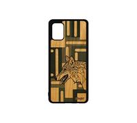 Coque Samsung A71 bois silicone loup noir tribal chien de protection alpha TPU azteque animal graphique cubique bumper femme galaxy