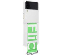 Coque en silicone à sangle pour Galaxy Z Flip 3 White