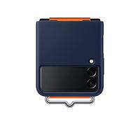 Samsung Coque Galaxy Z Flip3 Silicone avec lanière Bleue