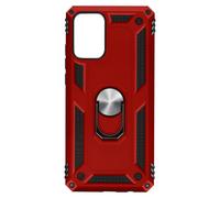 Coque Samsung Galaxy A02s Antichoc Bi-matière Bague Support Vidéo rouge