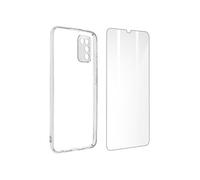 Coque Samsung Galaxy A02s Silicone Souple Film Verre Trempé Transparent