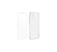 Coque samsung galaxy a03 core silicone souple film verre trempé 9h transparent