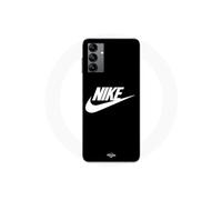 Coque Samsung Galaxy A04s nike logo blanc front noir