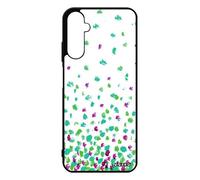 Coque Samsung Galaxy A05s Silicone Confettis Pois Motif Case Jolie Effet Mobile Design Vert Etui Romantique Fond Petales De