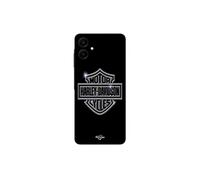 Coque Samsung Galaxy A06 Harley Davidson logo motor sycles gris front noir