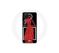 Coque Samsung Galaxy A12 Squid Game logo symboles triangle carre cercle Fond Noir